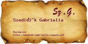 Szedlák Gabriella névjegykártya