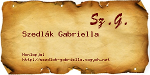 Szedlák Gabriella névjegykártya