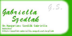 gabriella szedlak business card